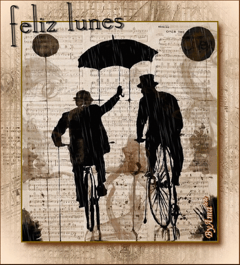 Sombras Negras en Bicicleta Bajo la Lluvia 190620123159618918